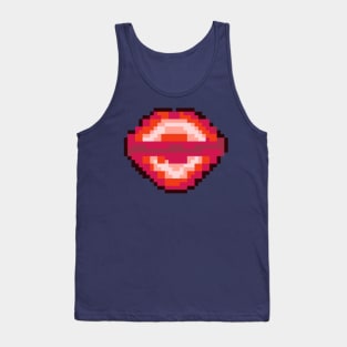 Pixel Kissing Lips Tank Top